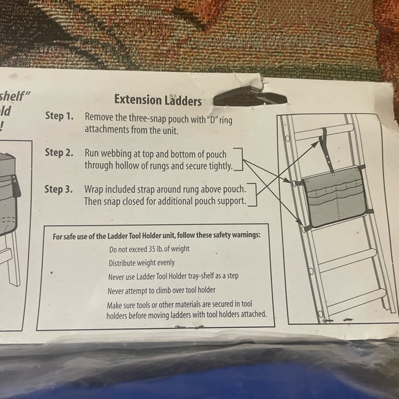 Werner 4-sided Multi-Pocket Step/ Extension Ladder Tool Bag/ Holder NEW - Picture 9 of 10